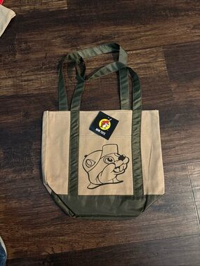 Buc-ee's Mini Tote Bag in Khaki and Olive Green